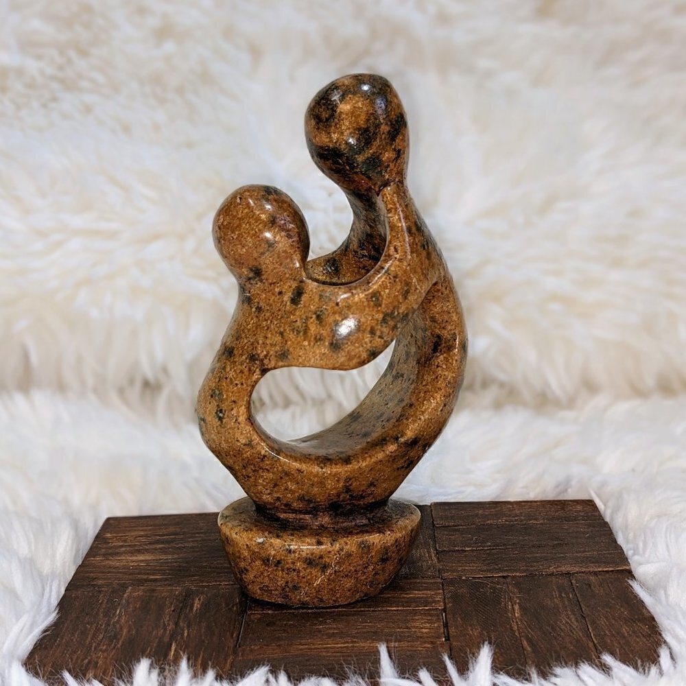 Soapstone Mother & Child 5" Shona Statue